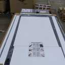 BONEWEI White Bathroom Mirror,60x36 inch Wall Mirror for Bathroom Wall Mounted,Rectangle Mirror for Bathroom Over Sink,Modern Frame Round Corner for Living Room,Bedroom Entryway,Horizontal/Vertical