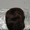 UDU Hair Topper 20inch Ombre Highlight Synthetic Wig Clip In Toppers with Fringe Bang for Women with Thinning Hair Adding Volume