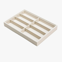Yoiemivy 1 Pack Glasses Organizer Trays - 8 Grids Velvet Sunglass Trays Stackable Eyeglasses Organizer Storage Removable Internal Dividers Eyewear Watch Jewelry Organizer for Drawers , Beige