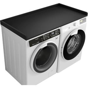 Kaboon Washer Dryer Countertop Only, Melamine Countertop with Edge Rails - 27.5" Depth x 54" Width Laundry Room Organization, Black