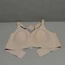 Women's Ribbed Push Up Adjustable Wireless Bra, Comfortable Breathable Seamless Support Lift Bra, Large