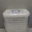 6-Pack Clear Storage Box 7 Quart, Plastic Storage Latch Bins with Handle 6.5 Liter