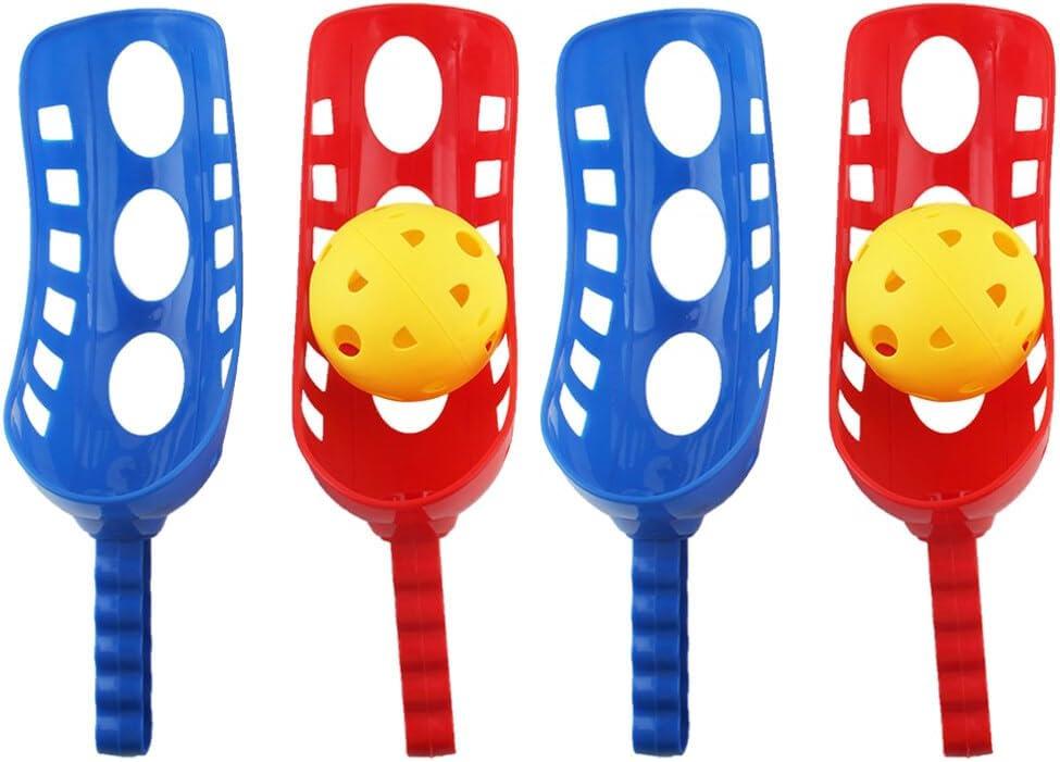 Kids Scoop Ball Game Outdoor Toys Sports Toss Game with 4 Scoops and 2 Balls for Backyard Beach Camping Family Gatherings