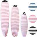 Surf Squared Surfboard Sock Cover and Paddleboard Cover - Lightweight Stretch Protective Surfboard Bag - Surfing Accessories - Shortboard, Longboard, Hybrid, Wakesurf, Standup Paddleboard SUP (6'0" Shortboard, Pink)