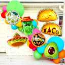 KatchOn, Big Mexican Fiesta Balloons - Pack of 7 | Fiesta Party Decorations | Mexican Balloon for Mexican Themed Party Decoration | Fiesta Party Ballons, Taco Birthday Party Decor | Taco Balloons