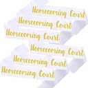 6PCS Homecoming Court Sashes Bulk, Glitter Gold Black Sashes for Homecoming Party School Dance Graduation Pageants Party Favors Decorations