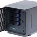 4 + 1 Bay DIY NAS Case, 4 x 2.5 / 3.5 Tray + 1 x 2.5 Internal Bay. MB ITX. PSU Flex. Front USB 3.0 8cm Chassis Fan Hot Swap Backplane. Network Attached Storage Private Cloud Enclosure.