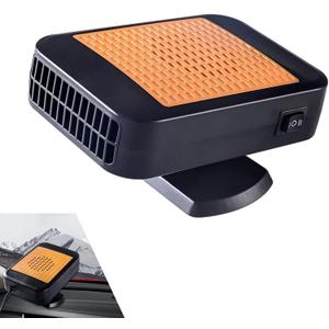 Portable Car Heater, 12V 200W Car Interior Fast Heated Defroster with 360 Rotatable Base, Plugs into Cigarette Lighter, Universal for Most Cars