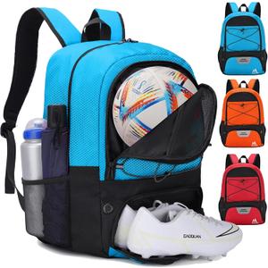 Soccer Bag-Soccer Backpack&Backpack for & Football Volleyball & Basketball,with Ball Compartment and Separate Cleat (Blue) Soccer Bag-Soccer Backpack&Backpack for & Football Volleyball & Basketball,with Ball Compartment and Separate Cleat (Blue)