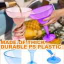 TURNMEON 60 Pack Multicolor Plastic Margarita Glasses 12 oz Disposable Cocktail Cups for Cinco De Mayo Decorations Fiesta Party Decorations Fun Taco Tuesday Mexican Themed Party Supplies