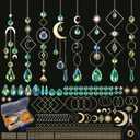 Sun Catcher Kits for Adults, 228pcs DIY Suncatcher Making Supplies Arts and Crafts for Girls Women Hanging Ornaments for Indoor Windows Prism with Crystal Balls Gift for Birthday Mother's Day