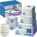 35 Pack Vacuum Storage Bags with Electric Pump, Compression Space Saver for Comforters, Bedding, Blanket Storage, Vacuum Seal Bags for Clothing, Luggage and Closet Organizer