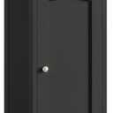 Iwell Bathroom Storage Cabinet, Small Bathroom Floor Cabinet with Drawer & Storage Shelf, Free-Standing Organizer Cabinets for Hallway/Living Room, Black, 11.8"L*11.8"W*31.5"H