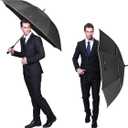 G4Free 68Inch Automatic Open Golf Umbrella Oversize Extra Large Double Canopy Vented Windproof Waterproof Stick Umbrellas