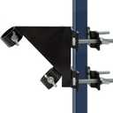 Kingson Flag Pole Mount Bracket Fit for Balcony Railing, 45 Degree Flag Pole Holder Clamp No Drilling Quick Installation, Anti-Strong Wind (Black)