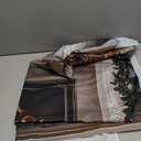 Mocsicka Christmas Fireplace Backdrop Gold Christmas Tree Fireplace Background Photography Decorations Christmas Eve Background Photo Props (8x6ft)