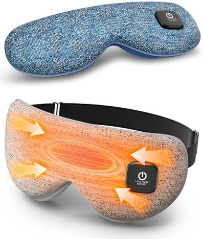 Heated Eye Mask - Cordless Eye Mask for Dry Eyes, FSA HSA Eligible, Eye Relief, Improved Sleep, Washable Eye Heating pad for Travel and with Replaceable Shell