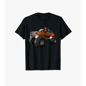 Monster Truck Sloth T Shirt Men Kids Boys Party Gift T-Shirt S