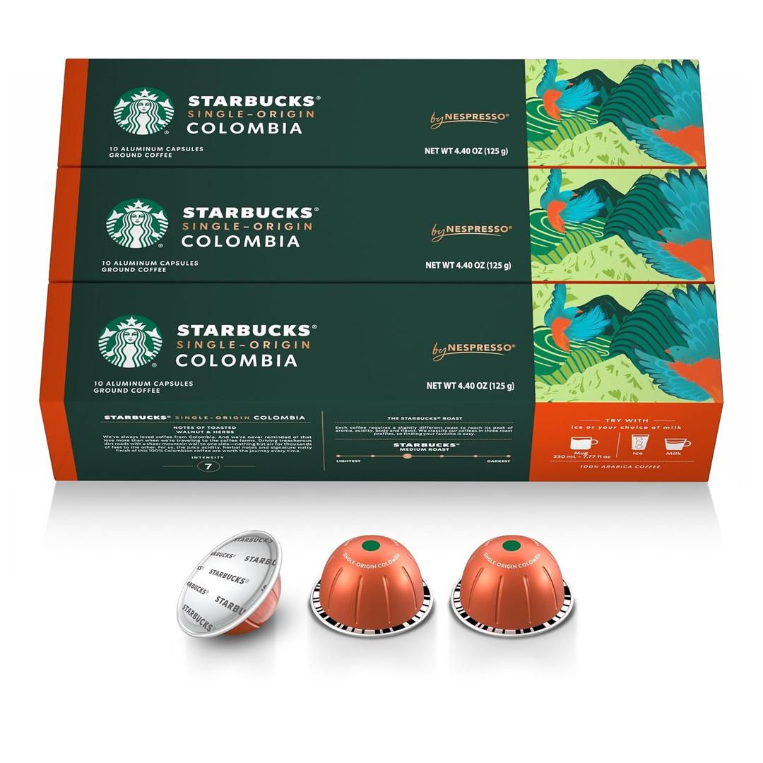 Starbucks by Nespresso Vertuo, Single-Origin Colombia Coffee, 30-count (EXP 05/09/27)