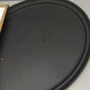 FillTouch 2 Pcs Restaurant Serving Trays PP Plastic Non Slip Rubber Lined Large Oval Tray for Kitchen Dining Room Cafeterias Fast Food Service (25 x 20 Inch,Black)