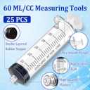 25 Pack 60ml Precision Measuring Tools, Individually Wrapped
