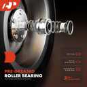A-Premium 2Pcs Front Wheel Bearing and Hub Assembly with ABS & 5-Lug