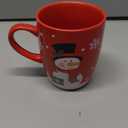 Paayna Christmas Santa Ceramic Coffee Mug, 13 oz Novelty Xmas Joy Tea Cup with Handle, Funny Winter Holiday Gifts for Friends Women Men, Red Drink Mugs Microwave and Dishwasher Safe