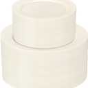 I00000 102 Pcs Ivory Plastic Plates, Disposable Party Plates Include 51 Ivory Dinner Plate 10 and 51 Plastic Dessert Plate 7 Perfect for Birthday, Party & Wedding