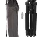 Portable Tripod for SLR and Mirrorless Camera, Aluminum Alloy, 45-150cm Height, Black - Adjustable Ball Head, Foldable Design, Stable Camera Stand for Live Streaming