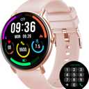 AMOLED Smart Watch (Answer/Make Call) for Women, With/Without Phone Mode, 1.43" Round Fitness Watch, Body Temperature Thermometer, Heart Rate, SpO2, Sleep Monitor, 7-10 Days Battery, Pink