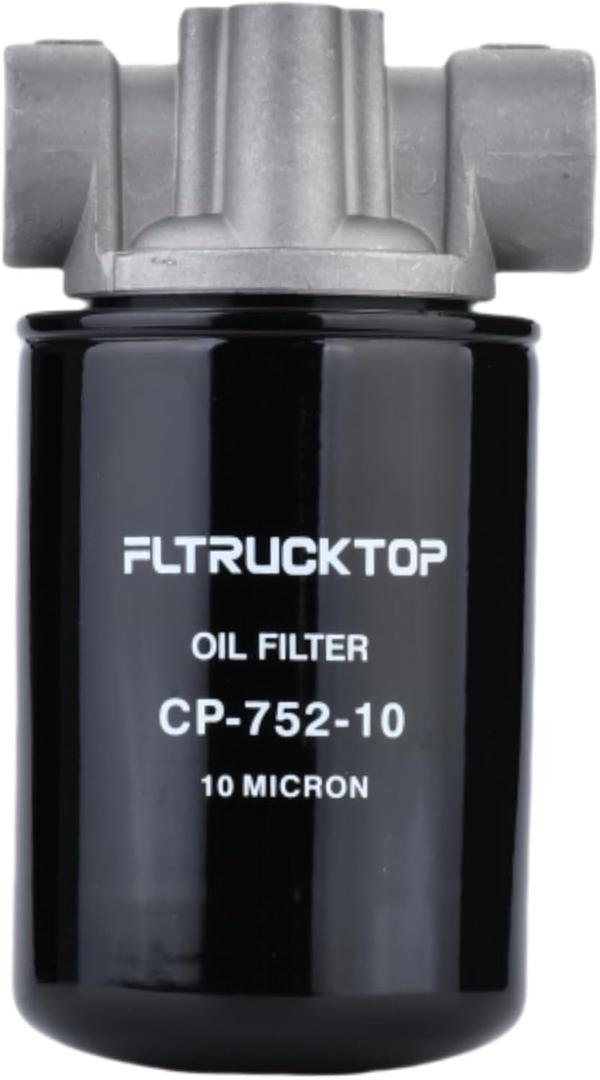 FLTRUCKTOP CP-752-10 10 Micron Hydraulic Oil Filter Assembly 200 PSI Max Pressure, 20 GPM Flow Rate, 3/4" NPTF Port,fits for Petroleum-Based Fluid Model 221006,723-0405,P561134,AM106735,OB1318,P561136