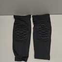 SZKANI Knee Pads Compression Leg Sleeve Knee Sleeve for All Sports Wrestling Protector Gear, 1 Pair of Knee Padded, Short Sleeve, Black, 2-Pack