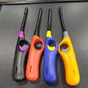 Long Lighters Candle Lighters, 4 Pcs Flexi & Straight Wand Refillable Butane Lighter for Camping Fireplace Party BBQ Grill (Without Fuel)