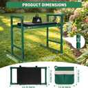 Garden Kneeler and Seat for Seniors Heavy Duty Anti-Tip Gardening Stool with Widened Thick Soft Kneeling Pad, Foldable Garden Bench with Sturdy Handles, Gardening Gifts for Women Men Mom (Green)