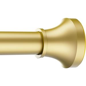 Gold Shower Curtain Rod Spring Tension, Adjustable Stainless Steel Shower Rods for Bathroom Extra Long 1 Inch Diameter, No Drill, Non-Slip, Never Rust,31 to 80 Inch