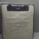 Large Reusable Grocery Bag on Wheels, Foldable Rolling Tote Bag with Detachable Roller (Beige)