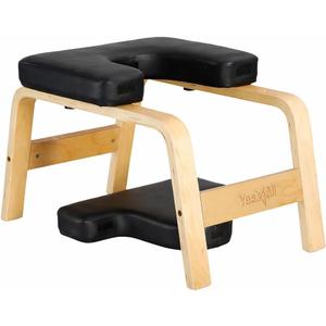 Yes4All Wooden Stool with PU Foam Pad, 24.6"D x 7.1"W x 15.2"H