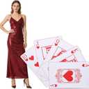 3.5 FT Casino Night Party Decoration  Royal Flush Cardboard Stand-Up Cutout, Freestanding Vegas Casino Photo Prop for Poker Night, Vegas Theme & Game Night Parties