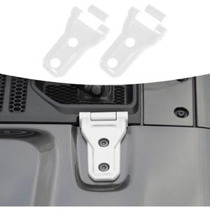 RT-TCZ Hood Hinge Cover Exterior Decoration Kits Accessories for Jeep Wrangler JL JLU and Gladiator JT 2018-2023,White