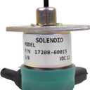 12V Fuel Shut Off Shutdown Solenoid 17208-60015 17208-60016 17208-60017 17208-60010 Fits Kubota V1205 V1505 V1305 D1105 D1005 D905 Mower Excavator Generator Tractor
