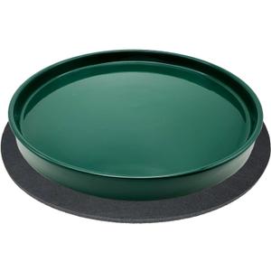 Ceramic Plant Saucer Pot Tray 10 Inch, Planter Saucers 4 5 6 7 8 9 10 11 12 13 Inch for Indoors Outdoor, Durable Sturdy Flower Drainage drip Water Tray for Glazed Pots Base (10.7 Inch-Green)