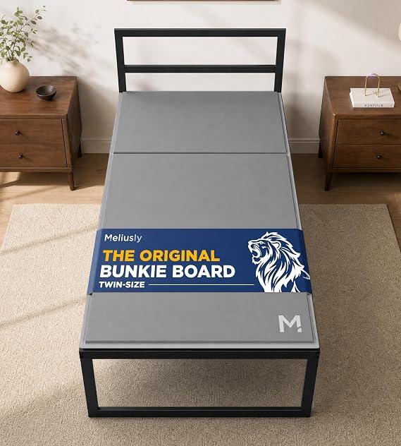 Meliusly Original Bunkie Board Twin Size (38x75) - Under Bed Support
Non-Slip Breathable Bed Support Board for Slatted Bed Frame, Anti-Sag, Noise Minimizing Moisture Resistant Bed Board