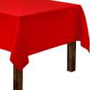 Gee Di Moda Rectangle Tablecloth - 60 x 126 Inch Red Table Cloth for 8 Foot Rectangle Tables - Heavy Duty Washable Fabric - for Holiday Party, Dinner, Weddings, Baby Shower & Events
