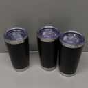 AIANJI 20oz Tumbler Bulk Stainless Steel Tumblers with Lid Vacuum Insulated Double Wall Travel Coffee Mug Powder Coated Tumbler Cup for Hot and Cold Drinks(Black, 6 pack)