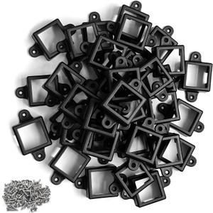 AHKWK 40 Set Light Clips for Govee Permanent Outdoor Lights Compatible with H705 H805 Non-pro Version Outdoor Light Mounting Bracket Clips & Screws (Black)