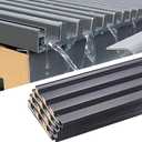 Insulated Roofing Panels, 4 PCS 3.3FT Aluminum Alloy Roofing Cladding Board with Polyurethane Filled, Versatile Awning Top Cover for Home Projects, Replacement Roof Panels