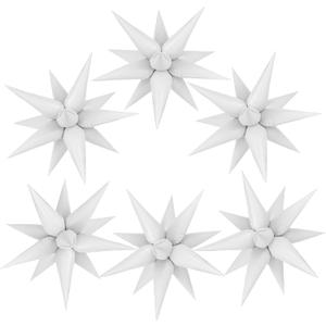 72 Pcs Star Balloons Foil Explosion Balloons Magic 12 Point Star Cone Balloon Arch Garlands Large for Birthday Wedding Anniversary Graduation Party Decorations Backdrops Grey