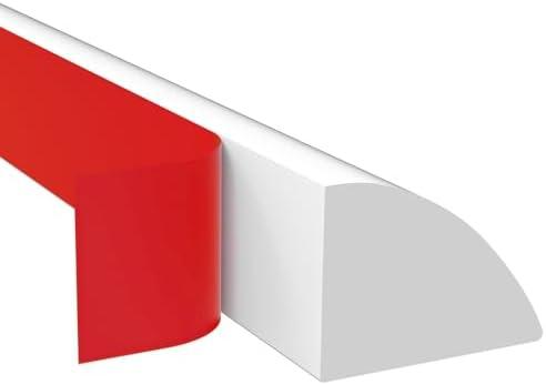 Pack Of 2 Pluden Flexible Quarter Round Molding, Peel and Stick Rubber Quarter Trim, Self-Adhesive Bathtub Trim Molding for Wall Edge Corner, Cabinet Edge, Ceilings Edge, Countertops, 118Inch