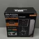 AIRMSEN Grind & Brew Coffee Maker with Grinder  Single Serve Machine Compatible with KCup Pods & Ground, 1000W Fast 614oz Brewer, Descaling Alert, Touchscreen & 50oz Removable Tank