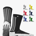 Lux Dual Grip Socks - Soccer Grip Socks for Men and Women. GripArray Performance & Comfort White